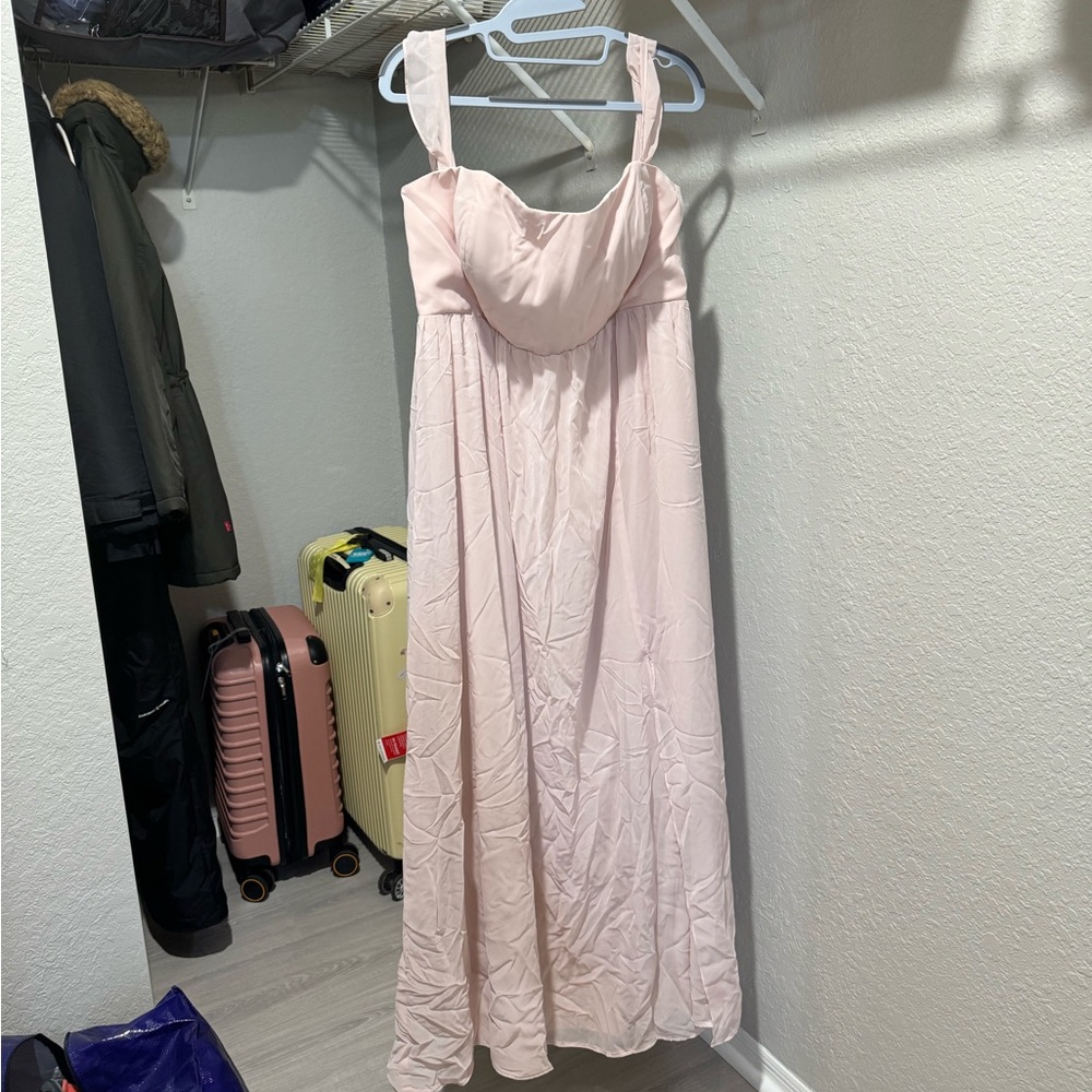 Birdy Grey Strapless Light Pink Gown